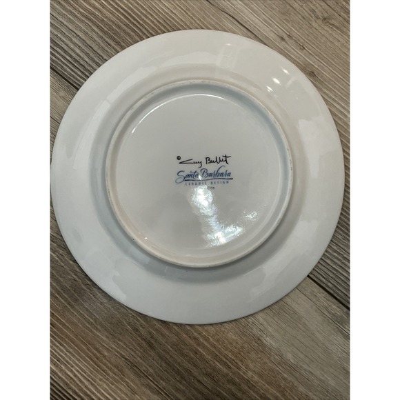 Santa Barbara Guy Buffet French scene Cocktail Dessert salad Plates set of 3 - Picture 6 of 6